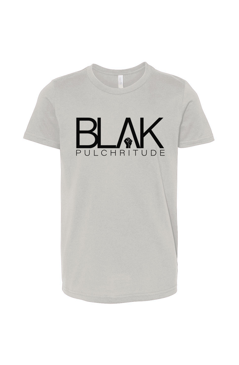 Kids’ vintage white BLVK PULCHRITUDE t-shirt with front branding