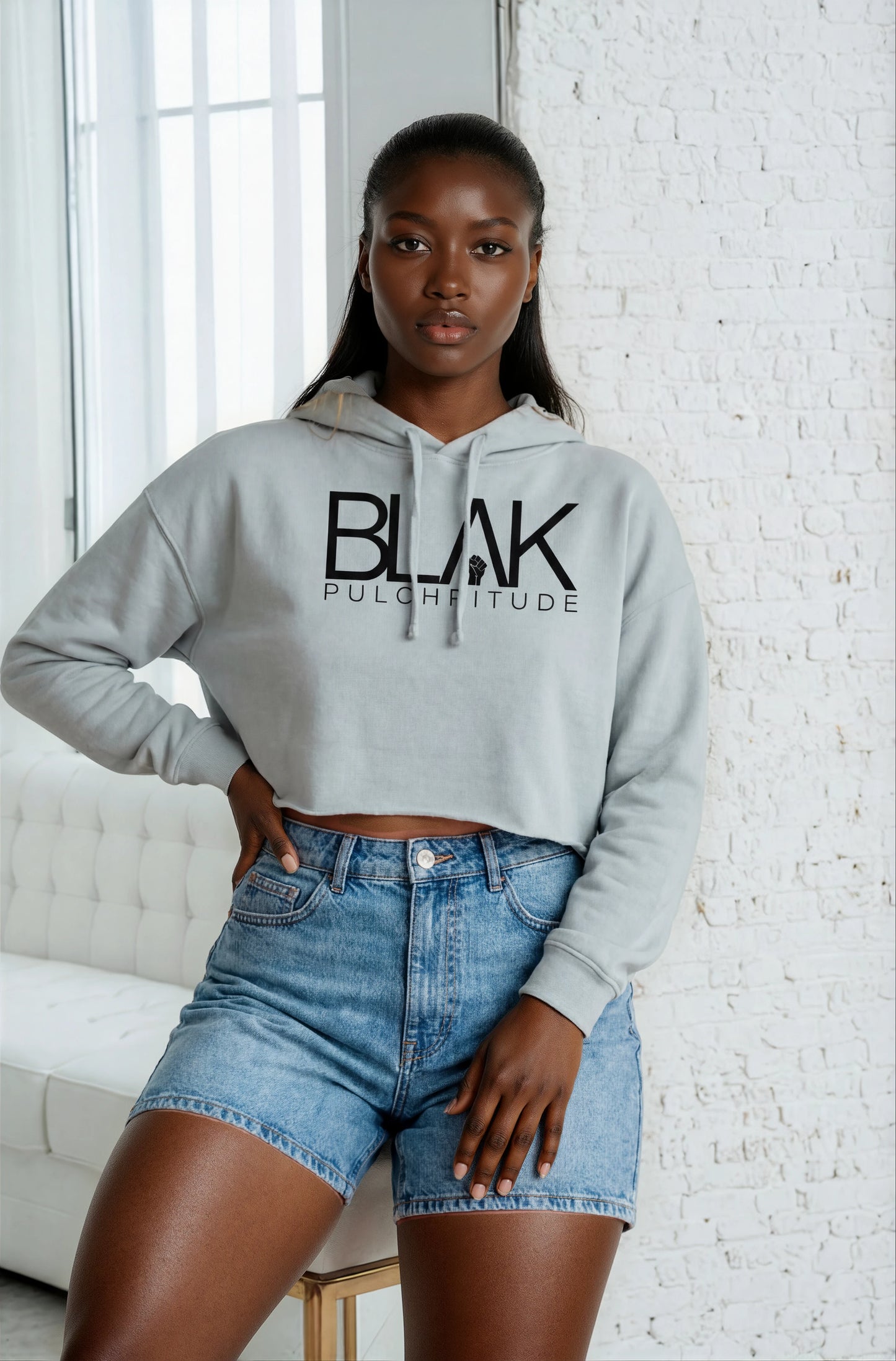 BLVK Lightweight Crop Hoodie